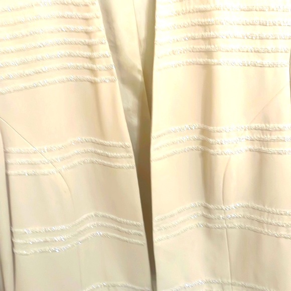 Rimini Beaded Jacket Ivory crepe sz 14 - Picture 3 of 4